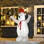 Homcom 6ft Inflatable Bear Decoration W/led Lights