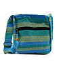 Lrg Nepal Sling Bag (adjustable Strap) - Spring Meadows Green & Blue