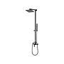 Modern Mixer Set Matt Black Brass Rainfall Hand Shower Wall Mounted