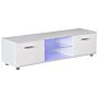 Cosmo 2 Door Led Tv Unit, 140cm, White