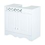 Homcom Bathroom Under Sink Storage Cabinet 2 Door Wooden Cupboard Vanity Units