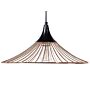 Hanging Light Pendant Lamp Copper With Black Wire Open Shade Metal