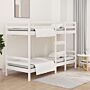 Vidaxl Bunk Bed White 80x200 Cm Solid Wood Pine