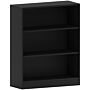 Cambridge 3 Tier Low Bookcase, Black