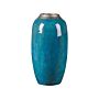 Decorative Vase Blue Terracotta Elegant