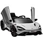 Aiyaplay Mclaren 765lt Licensed 12v Kids Electric Ride On Car With Butterfly Doors Remote Control Training Wheels Grey | Aosom Uk