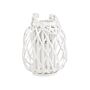 Lantern White Willow Wood And Glass 30 Cm