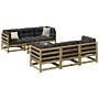 Vidaxl 7 Piece Garden Sofa Set Impregnated Wood Pine