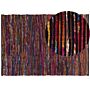 Rug Dark Multicolour Cotton 160 X 230 Cm Rectangular Handmade