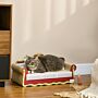 Pawhut Cat Cardboard Scratcher, Lounge Sofa Bed With Catnip, 58 X 29.5 X 29cm