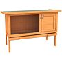 Pawhut Rabbit Hutch,90lx45wx65h Cm-fir Wood