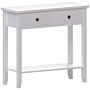 Windsor 2 Drawer Console Table, White