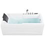 Whirlpool Bath White Acrylic 169 X 81 Cm Left Hand Massage Jets Headrest Led Lights