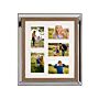 Photo Frame Dark Wood 49 X 44 Cm For 5 Pictures 10 X 15 Cm Collage Aperture