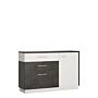 Zingaro 1 Door 2 Drawer 1 Compartment Sideboard In Grey And White