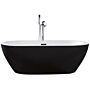 Bath Black With Silver Sanitary Acrylic Single 1700 X 750 Mm Freestanding