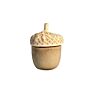 Ceramic Acorn Pot With Lid 13.5cm