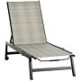 Outsunny Outdoor Pe Rattan Sun Loungers, Patio Wicker Chaise Lounge Chair With 5-position Backrest, Wheels For Sun Room, Garden Black