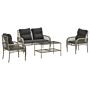 Vidaxl 4 Piece Garden Sofa Set With Cushions Light Grey Poly Rattan