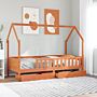 Vidaxl Kids Bed Frame With Drawers Without Mattress 80x200 Cm Solid Wood