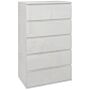 Homcom 5-drawer High Gloss Chest Of Drawers, Storage Cabinets, Modern Dresser, Storage Drawer Unit, White