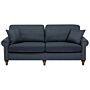 3 Seater Sofa Dark Grey Chesterfield Style Low Back