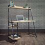 Industrial Style Bench Desk With Shelf