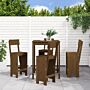 Vidaxl 5 Piece Garden Bar Set Honey Brown Solid Wood Pine