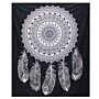 B&w Double Cotton Bedspread + Wall Hanging - Dreamcatcher