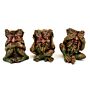 Fantasy Ornament - Treeman Hear No See No Speak No Evil Set Of 3