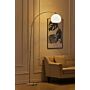 Modern Arched Floor Lamp With Marble Base Adjustable Height 145-220cm