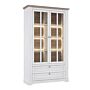 Iloppa Display Cabinet In Snowy Oak/oak Nelson