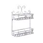 Bathroom Wall Shelf Grey Metal 52 X 42 Cm Distressed Effect Floating Single Shelf Vintage Style