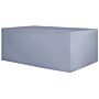 Garden Furniture Cover Grey Pvc Coated Fabric 250 X 165 X 65 Cm