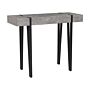 Console Table Light Grey Top Black Metal Hairpin Legs 100 X 40 Cm Rectangular Industrial Style