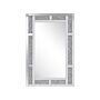 Wall Mounted Hanging Mirror Silver Rectangular 60 X 90 Cm Modern Glamour Decoration