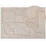 Area Rug Beige Cotton 160 X 230 Cm Tufted Fluffy Abstract Pattern