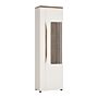 Toledo 1 Door Display Cabinet (rh) In White And Oak