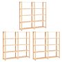 Vidaxl 5-tier Storage Racks 3 Pcs 170x38x170 Cm Solid Pinewood 500 Kg