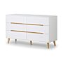 Alicia 6 Drawer Wide Chest White