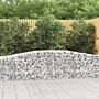 Vidaxl Arched Gabion Baskets 3 Pcs 400x50x60/80 Cm Galvanised Iron