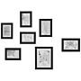 Set Of 7 Framed Maps Black Various Sizes Retro Hooks Gallery Living Room Wall Mounted