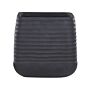 Large Plant Pot Black Polyresin Outdoor Garden Square 50 X 49 Cm Uv Resistance