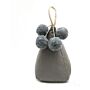 Grey Pompom Doorstop