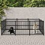 Vidaxl Outdoor Dog Kennel Steel 5.63 M²