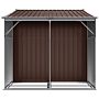 Vidaxl Garden Shed Brown 277x192.5x179 Cm Galvanised Steel