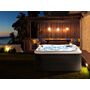 Hot Tub White Acrylic 210 X 210 Cm 28 Jets Grey Aluminium Exterior With Led Heating