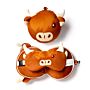 Highland Coo Cow Relaxeazzz Plush Round Travel Pillow & Eye Mask Set