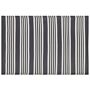 Outdoor Rug Mat Black And Light Grey Synthetic 120 X 180 Cm Striped Pattern