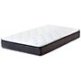 Pocket Spring Mattress White With Grey Bamboo Fabric Eu Single Size Medium Firm 5 Zone